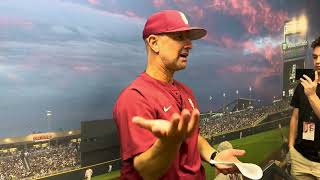 FSU Baseball  Link Jarrett raves about oneofakind environment in 194 win over UF [upl. by Sirej]