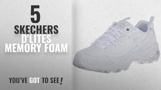 Top 5 Skechers DLites Memory Foam 2018 Skechers Sport Womens DLites Memory Foam Laceup [upl. by Jollanta]