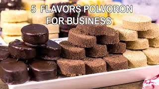 POLVORON IN 5 FLAVORS BEST amp EASY BUSINESS RECIPE  HOW TO MAKE [upl. by Anaynek639]