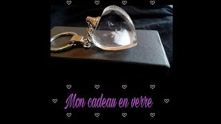 PORTE CLÉS COEUR Mon cadeau en verre  bonus Vide Grenier [upl. by Netsirc736]