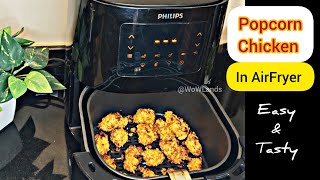 Popcorn chicken in Air fryer  Air fryer recipes airfryer airfryerrecipes [upl. by Cerallua]