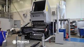 Opening and cleaning  Rapid RAPTOR DUO Shredder Granulator [upl. by Fullerton]