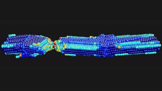 Deformation behavior of gold nanowire during tensile loading [upl. by Anitra664]