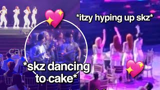 Itzy amp Stray Kids supportive sibling energy at AAA 2023 [upl. by Jephum736]