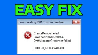 How To Fix D3DERRNOTAVAILABLE Error 0x8876086A in Windows [upl. by Suired]