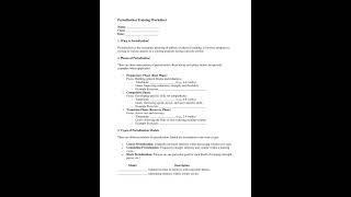 Periodization Training Worksheet exam [upl. by Joey596]