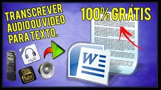 COMO CONVERTER ÁUDIO PARA TEXTO 100 AUTOMÁTICO  Sem Programa GRÁTIS TODOS IDIOMAS [upl. by Mickelson]