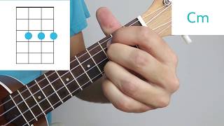 🎸ACCORD UKULELE Cm  Dom  Do mineur  tutoriel facile [upl. by Eirrod]