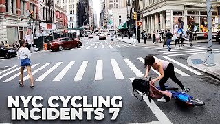 NYC Cycling Incidents Compilation 7  Road rage Jaywalking Unattended Kids Horse Pee Close Calls [upl. by Barbe422]