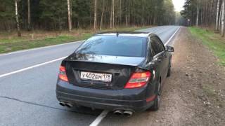 C63 AMG W204 Akrapovic Slipon exhaust [upl. by Stu]