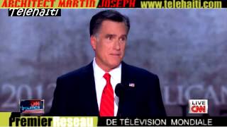 Gop Convention presidential nominee Mitt Romney Live Speech 8302012 [upl. by Hcra]