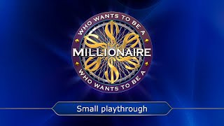 Small playthrough of the quotWho Wants To Be A Millionairequot web game [upl. by Anyahc]