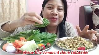 Eating Show🥵Manipuri Fresh SaladSinju 🌶🌶🌶samanna mei tare 🔥🔥SushilaDG [upl. by Moyers]