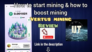 Vertus mining review  How to start mining amp how to boost mining faster [upl. by Ademla]