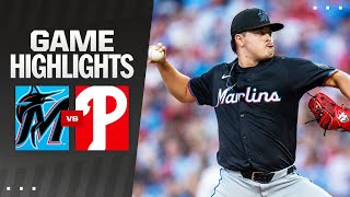 Marlins vs Phillies Game Highlights 81324  MLB Highlights [upl. by Bixby]