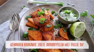 RECEPTVIDEO Krokante Zoete aardappel [upl. by Madid]