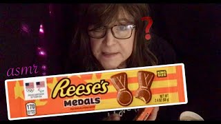 Late Night Quiet 🎧 Buyer Beware New Reeses Milk Chocolate Peanut Butter Olympic Medals ASMR [upl. by Ayaet]