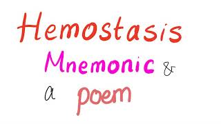 Hemostasis Mnemonic amp Poem 😍  Platelets and Coagulation  Hematology Series [upl. by Eserehc511]