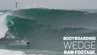 Bodyboarding WEDGE  August 17  RAW FOOTAGE Tanner McDaniel Craig Whetter [upl. by Nette105]