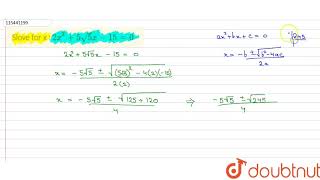 Slove for x   2x2  5 sqrt5 x  150 [upl. by Enilekcaj]