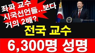 좌파 교수들 시국선언보다 거의 2배 조중동 이건 왜 보도 안 하나 전국 교수 6300명 성명 레지스탕스TV 정광용TV [upl. by Ahtera761]