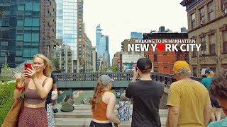 4K NEW YORK CITY  Manhattan Summer Walk Highline Park amp Vessel Chelsea Travel USA [upl. by Pilloff]