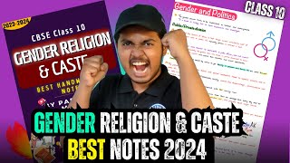 Gender Religion And Cast  CLASS 10 Boards SST Toppers Handwritten Notes 20232024 PDF  Chapter4 [upl. by Kirch]