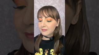 Orange amp Green Eye Makeup hoodedeyemakeup fallmakeup fyp eyemakeup eyeshadowtutorial [upl. by Cherianne]