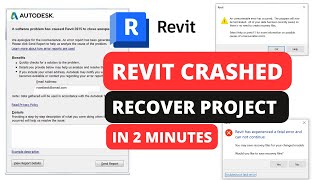 How to Recover your Autodesk Revit file without a recovery file in 2024 [upl. by Vaios159]