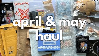 april amp may kpop haul  kaddy delivered korea pocamarket neokyo amp more [upl. by Nilahs]