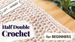 LeftHanded Crochet  How to Half Double Crochet [upl. by Baoj]