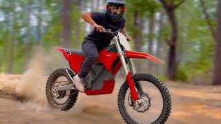 The Worlds Most Powerful Electric Dirt Bike  2023 Stark Varg ALPHA First Ride [upl. by Ancelin]