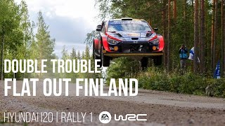 DOUBLE TROUBLE  TWO STAGES  FLAT OUT IN FINLAND  HYUNDAI RALLY1 I20 [upl. by Awra753]