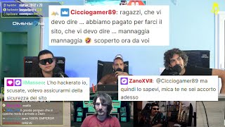 CICCIOGAMER89 RISPONDE in CHAT al CERBERO PODCAST per aver COPIATO il SITO di FEDERIC [upl. by Tiga]