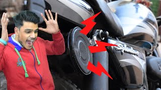 DIY bike sound system  loudest horn  Police siren for bike [upl. by Salomo2]