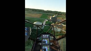 Atterrissage piste en herbe  Double Ender aircraft aviation msfs2020 cockpit landing shorts [upl. by Colwin]