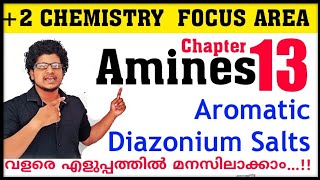 Amines Class 12 Chemistry Chapter 13 Focus area  Diazonium salts in malayalam  Coupling reaction [upl. by Sillyrama]