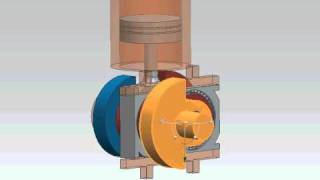 fully balanced epicylcic parson engine animation [upl. by Firestone]