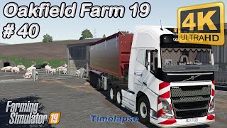 Animal care mowing grass spreading digestate  Oakfield Farm 19  FS19 TimeLapse 40  4K [upl. by Slavin]