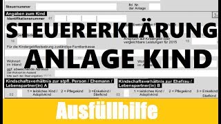 Anlage Kind Elster  Elster Tutorial  Steuererklärung selber machen [upl. by Schilit223]