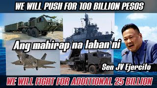 Sen JV Ejercito will fight for atleast 100 Billion budget for AFP Modernization [upl. by Dill]