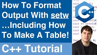 setw Stream Manipulator  C Tutorial [upl. by Akirat650]