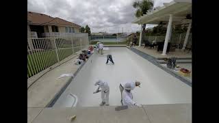 Time lapse video of pool replastering [upl. by Yelyab]