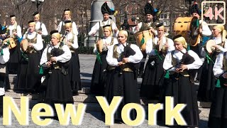 Bagpipe band music from Galicia Spain in New York City 4K Ultra HD [upl. by Ysac]