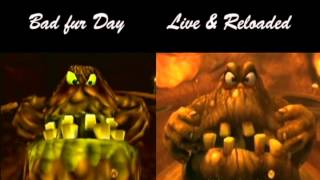 Conkers Bad Fur Day vs Live and Reloaded The Great Mighty Poo [upl. by Merl]