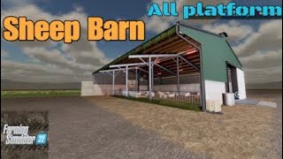 Sheep Barn  New mod for all platforms on FS22 [upl. by Airenahs]