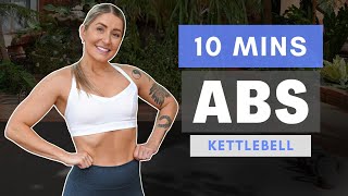 10 Min Weighted ABS workout KETTLEBELL OR DUMBBELL  BEST Kettlebell exercises for CORE STRENGTH [upl. by Battat]