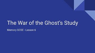 War of the ghosts study [upl. by Eisso]