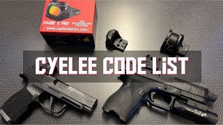 Complete Cyelee Code List [upl. by Lindie]