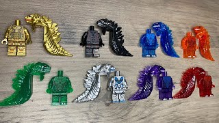 LEGO GODZILLA TRANSLUCENT MINIFIGURES 🤔😀😮UNOFFICIAL LEGO [upl. by Amsirahc]